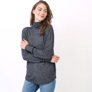 ROOTS Canada Women's Gray Turtleneck Cowl Cozy Pullover Sweater Small